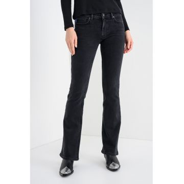 Blugi bootcut cu talie joasa Getti - Negru