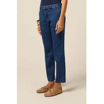 Blugi chino crop - Albastru