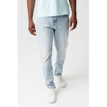 Blugi conici slim fit Austin - Albastru prafuit