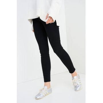 Blugi crop super skinny - Negru