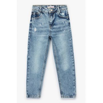 Blugi cu aspect deteriorat - Albastru deschis