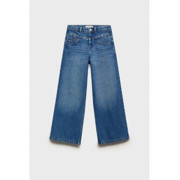 Blugi cu croiala ampla si tinte - Albastru melange