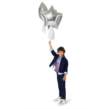 Blugi cu custuri contrastante - Albastru ultramarin