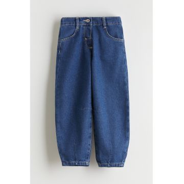 Blugi cu model uni si talie medie - Albastru royal
