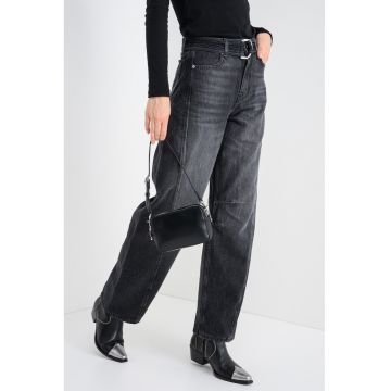 Blugi cu o curea Barrel - Negru