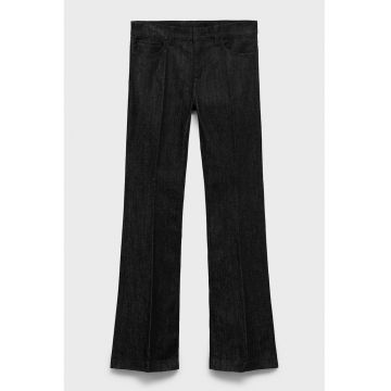 Blugi cu pensa si talie medie - Negru stins