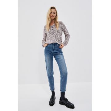 Blugi cu talie inalta - BLUE