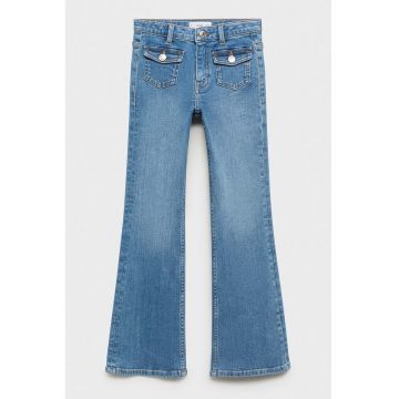 Blugi de denim cu buzunare frontale - Albastru pastel