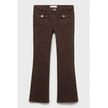 Blugi de denim cu buzunare frontale - Maro inchis