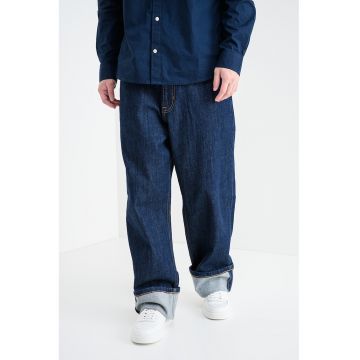 Blugi lejeri cu cusaturi contrastante - Albastru ultramarin