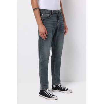 Blugi regular fit cu 5 buzunare - Albastru petrol