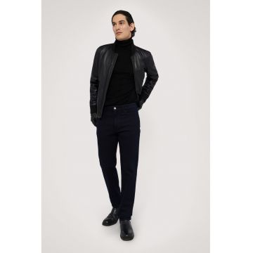 Blugi regular fit cu talie medie - Albastru ultramarin