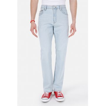 Blugi regular fit David - Albastru pastel