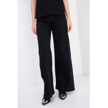 Blugi relaxed fit cu croiala ampla Bellagio - Negru