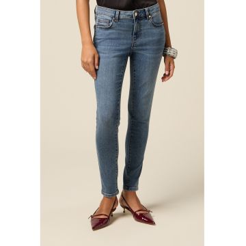 Blugi skinny cu talie medie - Albastru