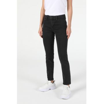 Blugi slim fit Carla - Negru stins