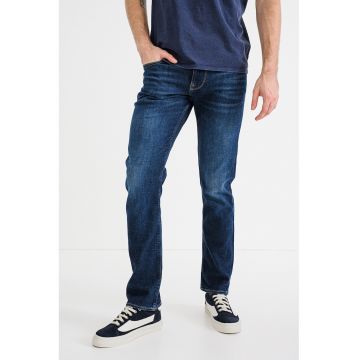 Blugi slim fit conici Finnley - Albastru melange