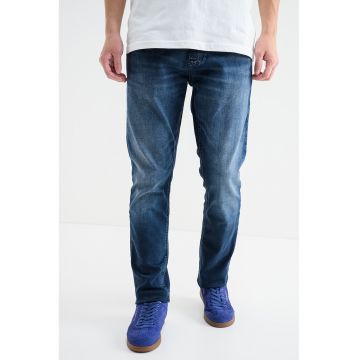 Blugi slim fit cu croiala conica - Bleumarin