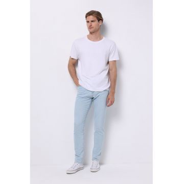 Blugi slim-fit cu model uni - Albastru deschis