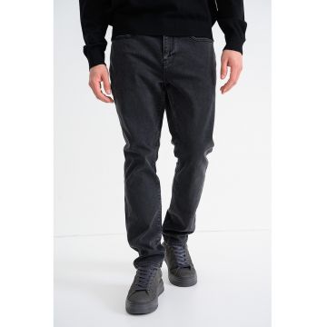 Blugi slim-fit cu talie joasa - Gri antracit