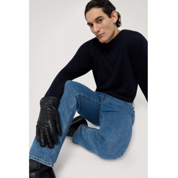 Blugi slim fit cu talie medie - Albastru