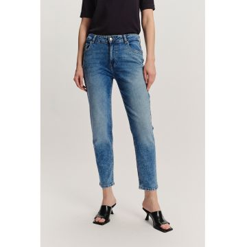 Blugi slim-fit din amestec de modal cu talie medie Blugi slim-fit din amestec de modal cu talie medie