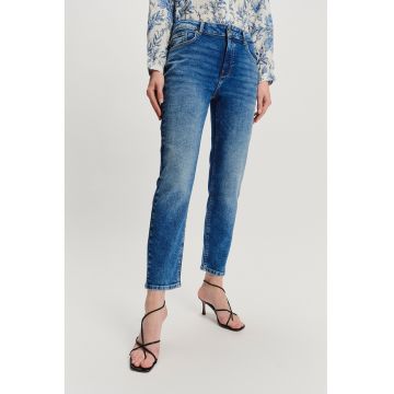 Blugi slim-fit din amestec de modal cu talie medie Blugi slim-fit din amestec de modal cu talie medie