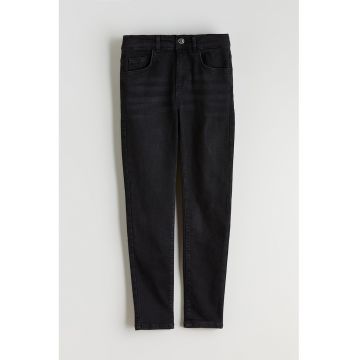 Blugi super skinny cu talie medie - Negru