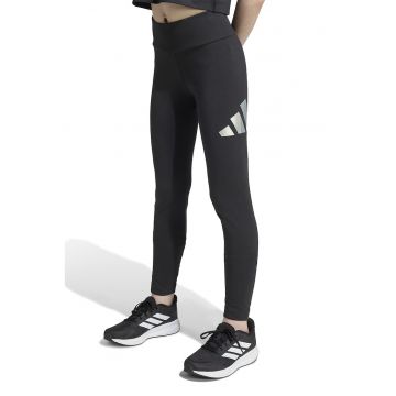 Colanti cu talie inalta si logo - Negru