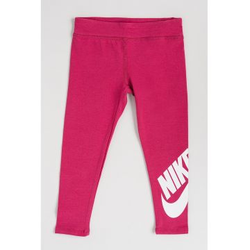 Colanti din amestec de bumbac cu logo - Alb/Roz zmeuriu