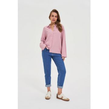 Jeansuri femei  mom fit albastru - BLUE