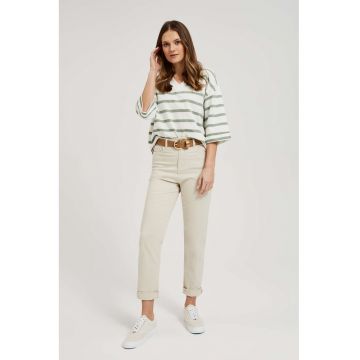 Jeansuri mom fit bej - Bej
