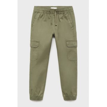 Pantaloni cargo din amestec de bumbac - Verde