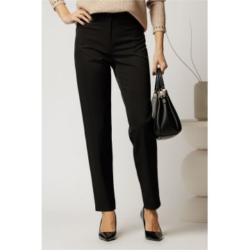 Pantaloni dama negri cu elastic pe talie Pantaloni dama negri cu elastic pe talie