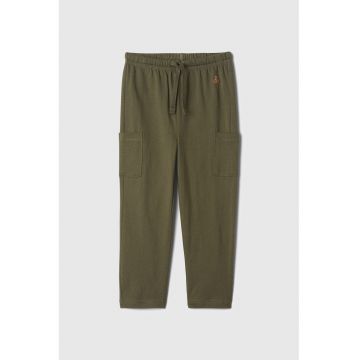 Pantaloni de trening cargo din bumbac - Kaki
