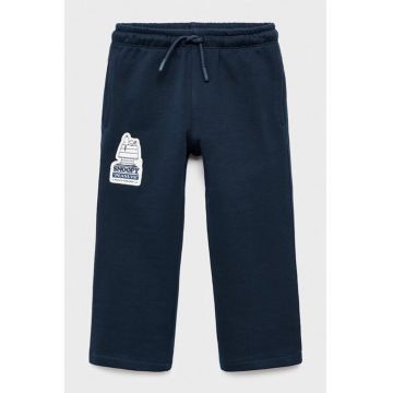 Pantaloni de trening cu detaliu brodat aplicat - Verde/Bleumarin