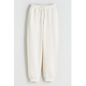 Pantaloni de trening cu doua buzunare laterale - Alb fildes