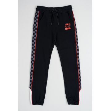 Pantaloni de trening cu imprimeu grafic - Gri/Negru stins