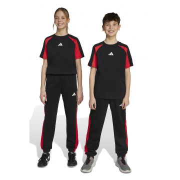 Pantaloni de trening cu insertii contrastante - Rosu/Negru