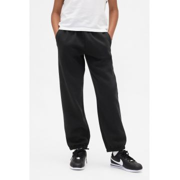Pantaloni de trening cu logo brodat - Negru