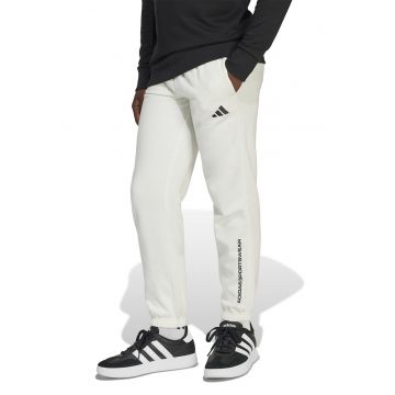 Pantaloni de trening cu logo si snur - Alb murdar