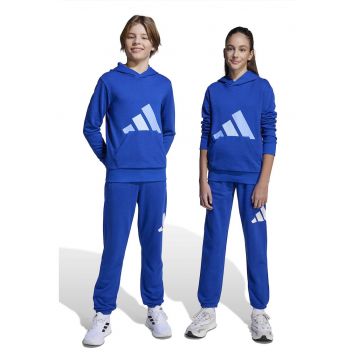 Pantaloni de trening cu logo si snur in talie - Alb/Albastru royal