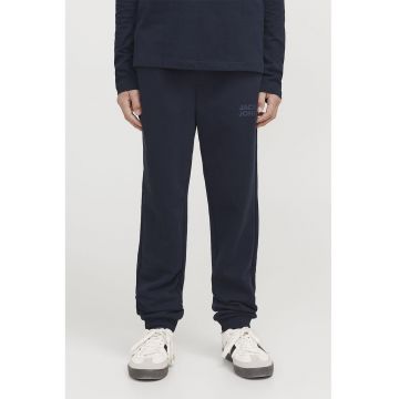 Pantaloni de trening cu snur de ajustare si detaliu logo Gordon - Bleumarin