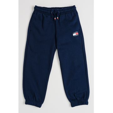 Pantaloni de trening cu snur in talie - Bleumarin