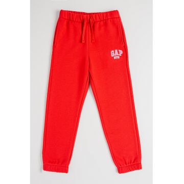 Pantaloni de trening de bumbac cu logo - Rosu