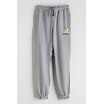 Pantaloni de trening din amestec de bumbac - Gri deschis