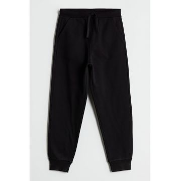 Pantaloni de trening uni cu snur - Negru