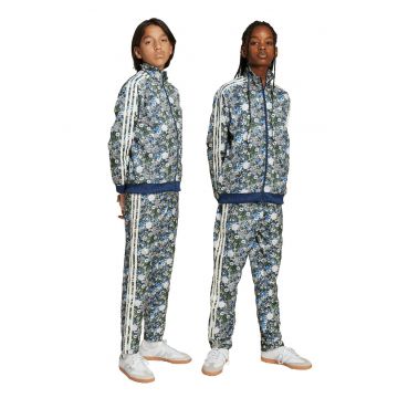 Pantaloni de trening unisex cu model floral Firebird - Alb/Verde/Albastru indigo