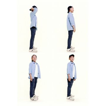 Pantaloni regular fit cu buzunare multiple - Bleumarin