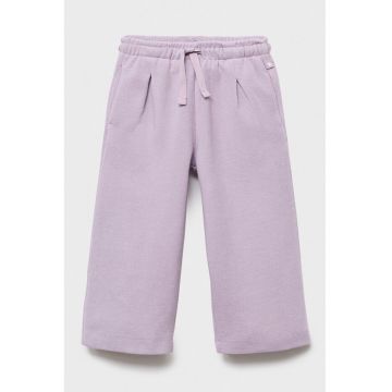 Pantaloni relaxed-fit din bumbac cu talie ajustabila - Lila